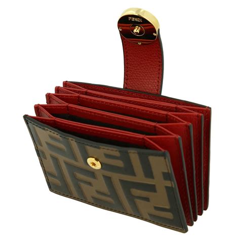 fendi black and red wallet|fendi wallet vintage.